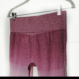 Gymshark Ombre Seamless Leggings Pink Beet Large